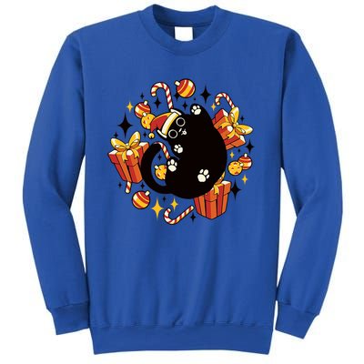 Meowy Catmas Cat Christmas Cute Kitten Cats Santa Hat Xmas Gift Sweatshirt