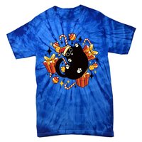 Meowy Catmas Cat Christmas Cute Kitten Cats Santa Hat Xmas Gift Tie-Dye T-Shirt