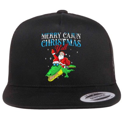 Merry Cajun Christmas Yall Funny Louisiana Bayou Xmas Flatbill Hat