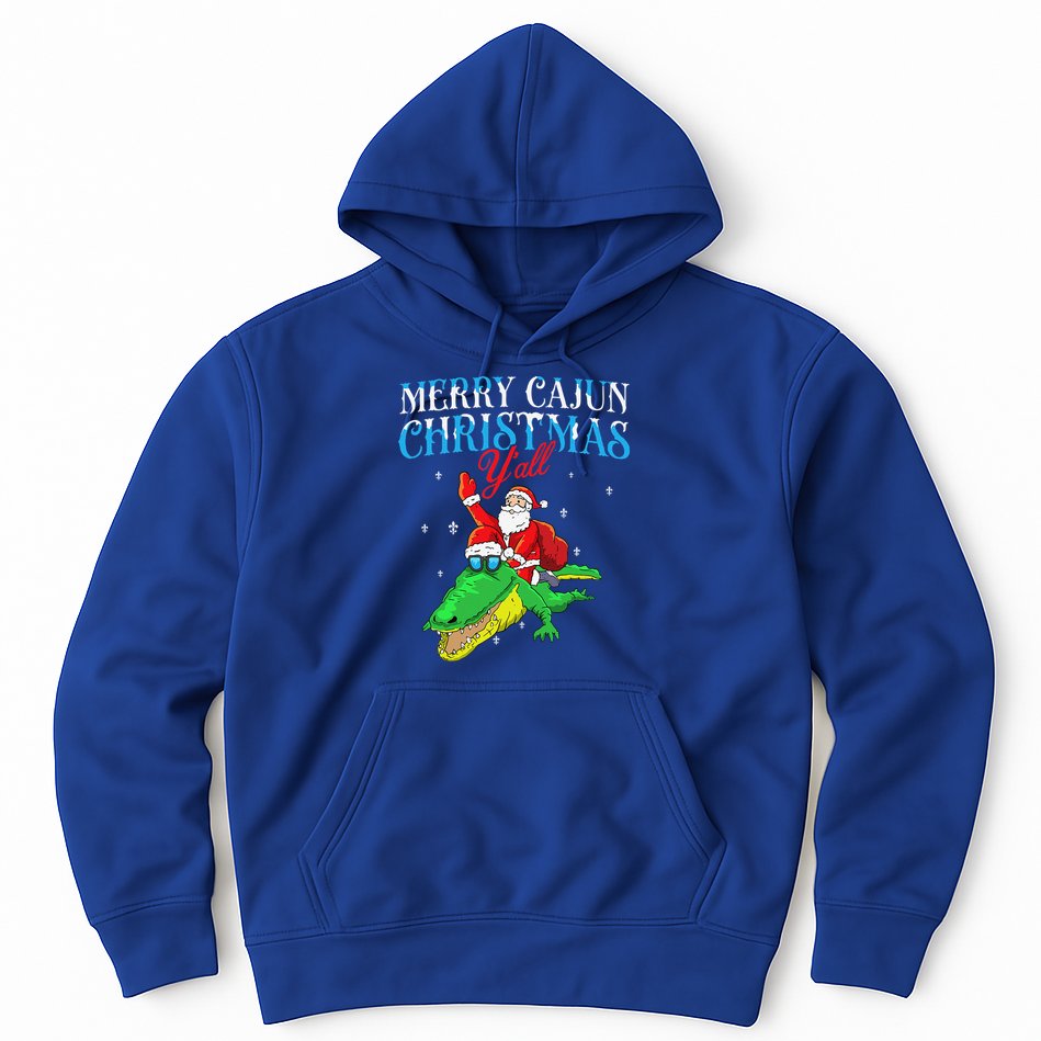 Merry Cajun Christmas Yall Funny Louisiana Bayou Xmas Hoodie