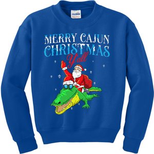 Merry Cajun Christmas Yall Funny Louisiana Bayou Xmas Kids Sweatshirt