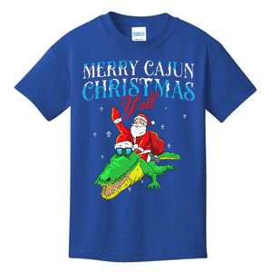 Merry Cajun Christmas Yall Funny Louisiana Bayou Xmas Kids T-Shirt