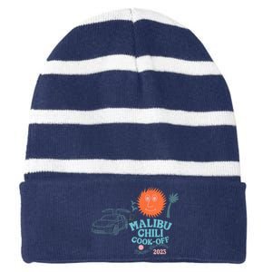 Malibu Chili Cookoff Striped Beanie with Solid Band