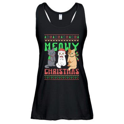 Meowy Catmas Cat Xmas Family Merry Christmas Tank Top Ladies Essential Flowy Tank