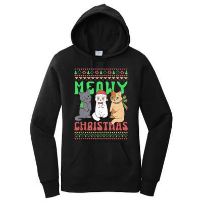 Meowy Catmas Cat Xmas Family Merry Christmas Tank Top Women's Pullover Hoodie