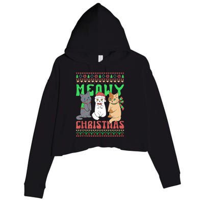 Meowy Catmas Cat Xmas Family Merry Christmas Tank Top Crop Fleece Hoodie