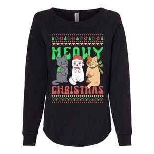 Meowy Catmas Cat Xmas Family Merry Christmas Tank Top Womens California Wash Sweatshirt