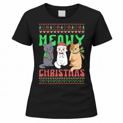 Meowy Catmas Cat Xmas Family Merry Christmas Tank Top Women's T-Shirt