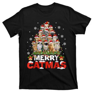 Merry Catmas Cat Christmas Pajamas X-mas Ugly Sweater Wo T-Shirt