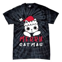 Merry Catrmas Cute Christmas Santa Kitty Xmas Tie-Dye T-Shirt