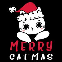 Merry Catrmas Cute Christmas Santa Kitty Xmas Tie-Dye T-Shirt