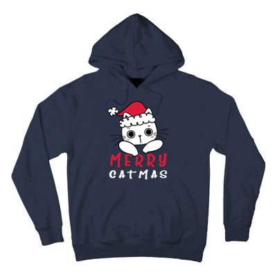 Merry Catrmas Cute Christmas Santa Kitty Xmas Tall Hoodie