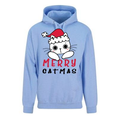 Merry Catrmas Cute Christmas Santa Kitty Xmas Unisex Surf Hoodie