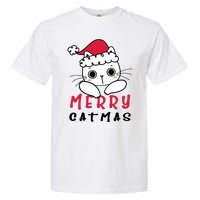 Merry Catrmas Cute Christmas Santa Kitty Xmas Garment-Dyed Heavyweight T-Shirt