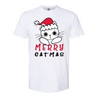 Merry Catrmas Cute Christmas Santa Kitty Xmas Softstyle CVC T-Shirt