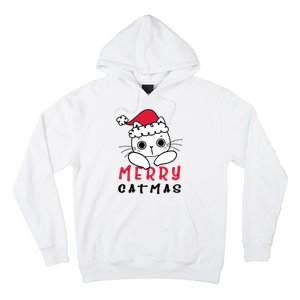 Merry Catrmas Cute Christmas Santa Kitty Xmas Hoodie