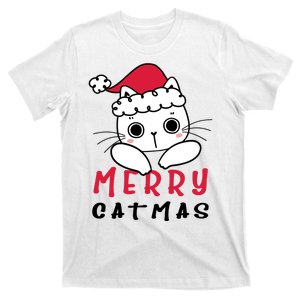 Merry Catrmas Cute Christmas Santa Kitty Xmas T-Shirt