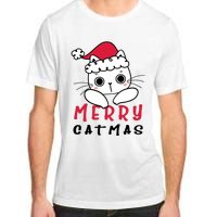 Merry Catrmas Cute Christmas Santa Kitty Xmas Adult ChromaSoft Performance T-Shirt