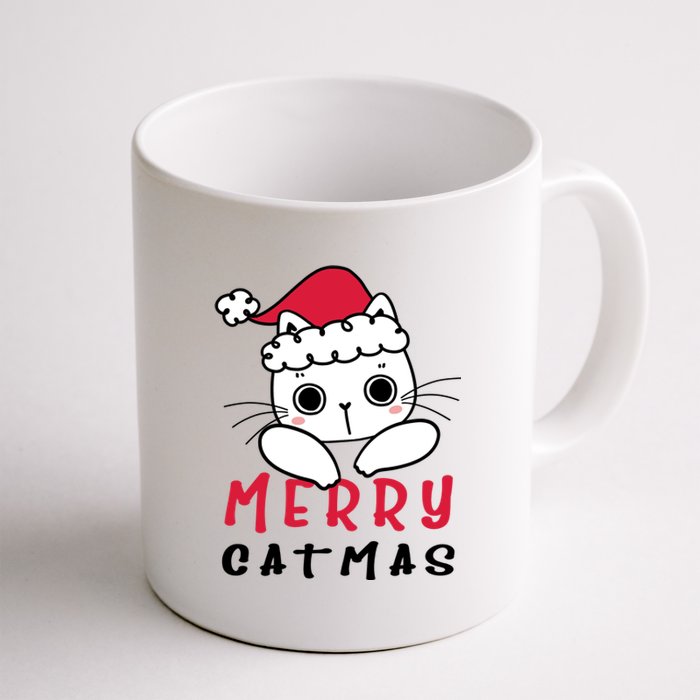 Merry Catrmas Cute Christmas Santa Kitty Xmas Coffee Mug