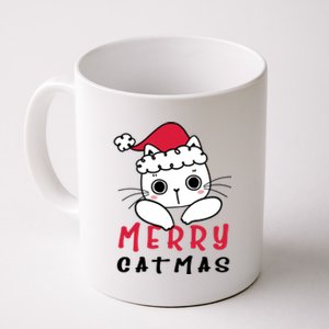 Merry Catrmas Cute Christmas Santa Kitty Xmas Coffee Mug