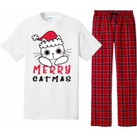 Merry Catrmas Cute Christmas Santa Kitty Xmas Pajama Set