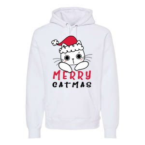 Merry Catrmas Cute Christmas Santa Kitty Xmas Premium Hoodie