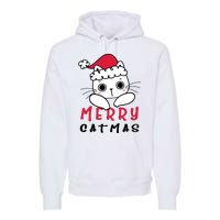 Merry Catrmas Cute Christmas Santa Kitty Xmas Premium Hoodie