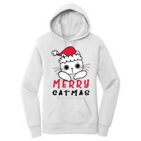 Merry Catrmas Cute Christmas Santa Kitty Xmas Women's Pullover Hoodie