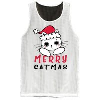 Merry Catrmas Cute Christmas Santa Kitty Xmas Mesh Reversible Basketball Jersey Tank