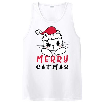 Merry Catrmas Cute Christmas Santa Kitty Xmas PosiCharge Competitor Tank