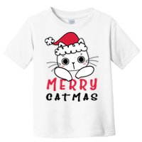 Merry Catrmas Cute Christmas Santa Kitty Xmas Toddler T-Shirt