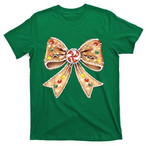 Merry Christmas Coquette Bow Xmas Candy Girl Gift T-Shirt