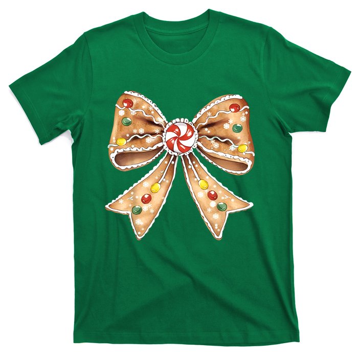 Merry Christmas Coquette Bow Xmas Candy Girl Gift T-Shirt