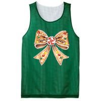 Merry Christmas Coquette Bow Xmas Candy Girl Gift Mesh Reversible Basketball Jersey Tank