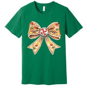 Merry Christmas Coquette Bow Xmas Candy Girl Gift Premium T-Shirt