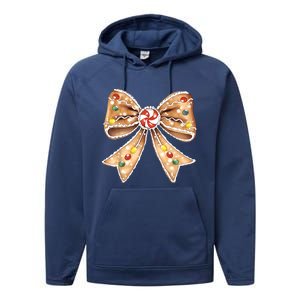 Merry Christmas Coquette Bow Xmas Candy Girl Gift Performance Fleece Hoodie