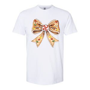 Merry Christmas Coquette Bow Xmas Candy Girl Gift Softstyle CVC T-Shirt