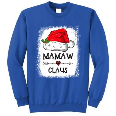 Mamaw Claus Christmas Light Pajama Family Matching Xmas Gift Sweatshirt