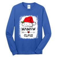 Mamaw Claus Christmas Light Pajama Family Matching Xmas Gift Tall Long Sleeve T-Shirt