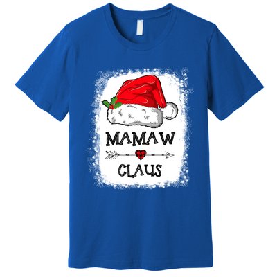 Mamaw Claus Christmas Light Pajama Family Matching Xmas Gift Premium T-Shirt