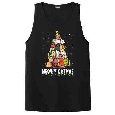 Meowy Catmas Cat Christmas Tree Xmas Funny Santa  PosiCharge Competitor Tank