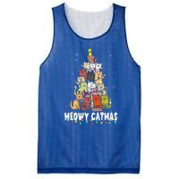 Meowy Catmas Cat Christmas Tree Xmas Funny Santa  Mesh Reversible Basketball Jersey Tank