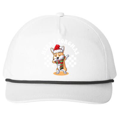 Merry Corgmas Christmas Dabbing Corgi Dog Mom Xmas Gift Snapback Five-Panel Rope Hat