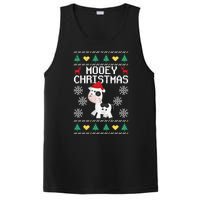 Mooey Christmas Cow Santa Claus Hat Xmas Farmer Animal PosiCharge Competitor Tank