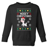 Mooey Christmas Cow Santa Claus Hat Xmas Farmer Animal Toddler Sweatshirt