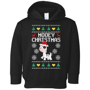 Mooey Christmas Cow Santa Claus Hat Xmas Farmer Animal Toddler Hoodie