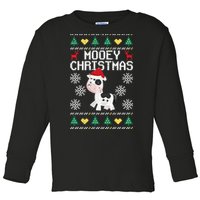 Mooey Christmas Cow Santa Claus Hat Xmas Farmer Animal Toddler Long Sleeve Shirt