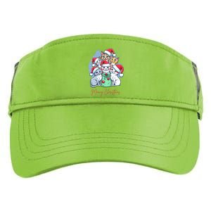 Meowy Christmas Cat Lover Holiday Adult Drive Performance Visor