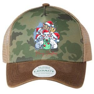 Meowy Christmas Cat Lover Holiday Legacy Tie Dye Trucker Hat