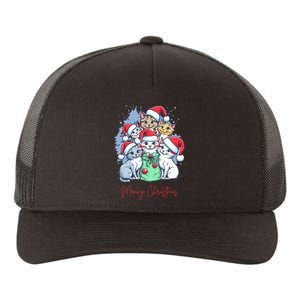 Meowy Christmas Cat Lover Holiday Yupoong Adult 5-Panel Trucker Hat